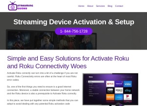 How streaminguides.com looks like on a tablet such as an iPad.