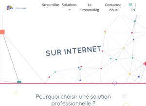 How streamlike.com looks like on a tablet such as an iPad.