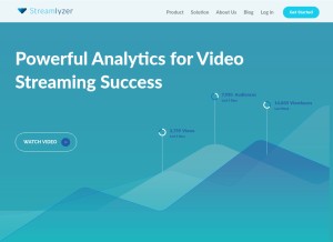 How streamlyzer.com looks like on a tablet such as an iPad.