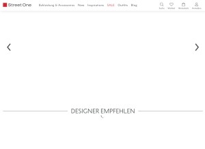How street-one.de looks like on a tablet such as an iPad.