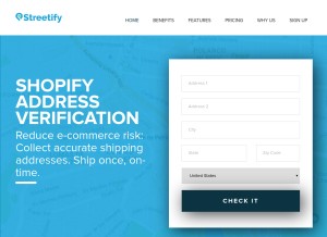How streetify.io looks like on a tablet such as an iPad.