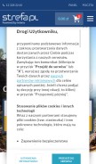 How strefa.pl looks like on a mobile device such as an iPhone.