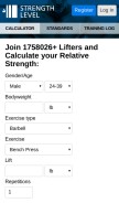 How strengthlevel.com looks like on a mobile device such as an iPhone.