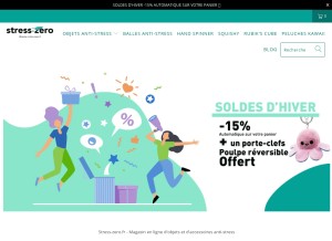 How stress-zero.fr looks like on a tablet such as an iPad.