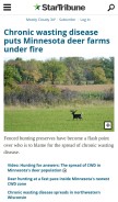 How strib.mn looks like on a mobile device such as an iPhone.