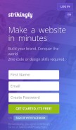 How strikingly.com looks like on a mobile device such as an iPhone.