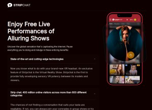 How strip-chat.cam looks like on a tablet such as an iPad.