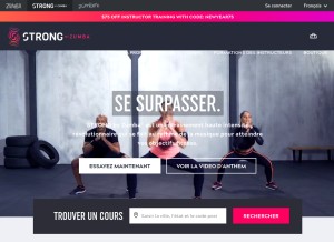 How strongbyzumba.com looks like on a tablet such as an iPad.