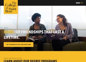 How strose.edu looks like on a tablet such as an iPad.