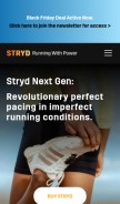 How stryd.com looks like on a mobile device such as an iPhone.