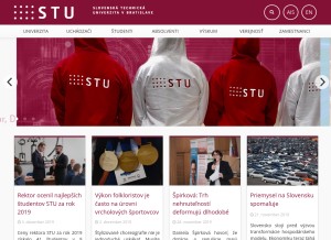 How stuba.sk looks like on a tablet such as an iPad.