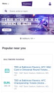 How stubhub.ca looks like on a mobile device such as an iPhone.