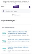 How stubhub.ie looks like on a mobile device such as an iPhone.