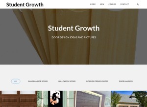 How studentgrowth.org looks like on a tablet such as an iPad.