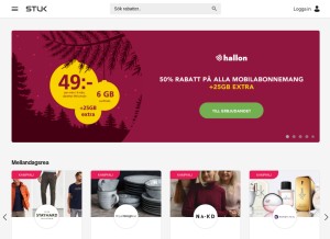 How studentkortet.se looks like on a tablet such as an iPad.