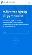 How studienet.dk looks like on a mobile device such as an iPhone.