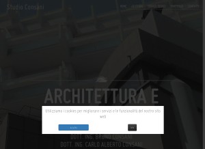 How studioconsani.net looks like on a tablet such as an iPad.