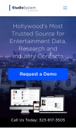 How studiosystem.com looks like on a mobile device such as an iPhone.