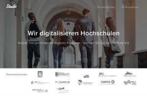 How studo.co looks like on a tablet such as an iPad.