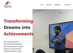 How studyhubeducations.in looks like on a tablet such as an iPad.