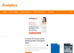 How studykira.com looks like on a tablet such as an iPad.