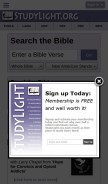 How studylight.info looks like on a mobile device such as an iPhone.