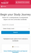 How studylink.com looks like on a mobile device such as an iPhone.
