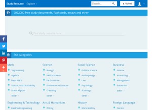 How studyres.com looks like on a tablet such as an iPad.