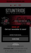How stuntride.com looks like on a mobile device such as an iPhone.