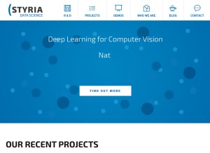 How styria.ai looks like on a tablet such as an iPad.