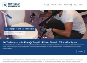 How su-tesisatcisi.com looks like on a tablet such as an iPad.