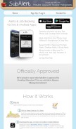 How subalert.com looks like on a mobile device such as an iPhone.