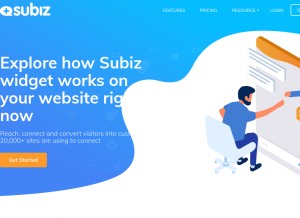 How subiz.com looks like on a tablet such as an iPad.