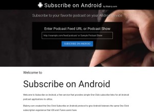 How subscribeonandroid.com looks like on a tablet such as an iPad.