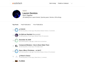 How substack.com looks like on a tablet such as an iPad.