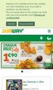 How subway.com looks like on a mobile device such as an iPhone.
