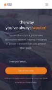 How successfactory.com looks like on a mobile device such as an iPhone.
