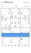 How sudoku.com looks like on a mobile device such as an iPhone.