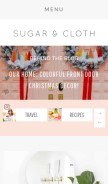 How sugarandcloth.com looks like on a mobile device such as an iPhone.