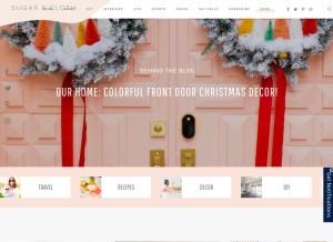 How sugarandcloth.com looks like on a tablet such as an iPad.