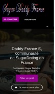 How sugardaddylefrance.com looks like on a mobile device such as an iPhone.