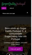 How sugardaddyportugal.pt looks like on a mobile device such as an iPhone.