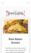 How sugardishme.com looks like on a mobile device such as an iPhone.