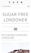 How sugarfreelondoner.com looks like on a mobile device such as an iPhone.