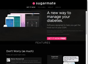 How sugarmate.io looks like on a tablet such as an iPad.