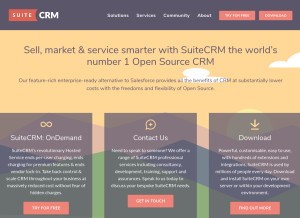 How suitecrm.com looks like on a tablet such as an iPad.
