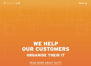 How suitit.nl looks like on a tablet such as an iPad.