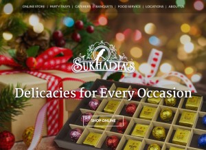 How sukhadia.com looks like on a tablet such as an iPad.