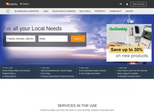 How sulekha.ae looks like on a tablet such as an iPad.