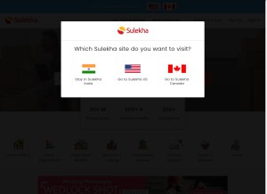 How sulekha.com looks like on a tablet such as an iPad.